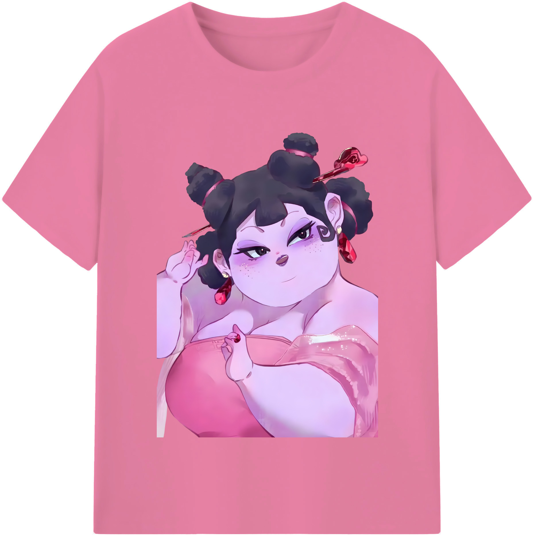（画像用） Ne Zha 2 ナタ 魔童の大暴れ 綿100％半袖Tシャツ（フロントプリント）